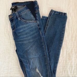 LED Luxe Essentials Distressed Maternity Jeans